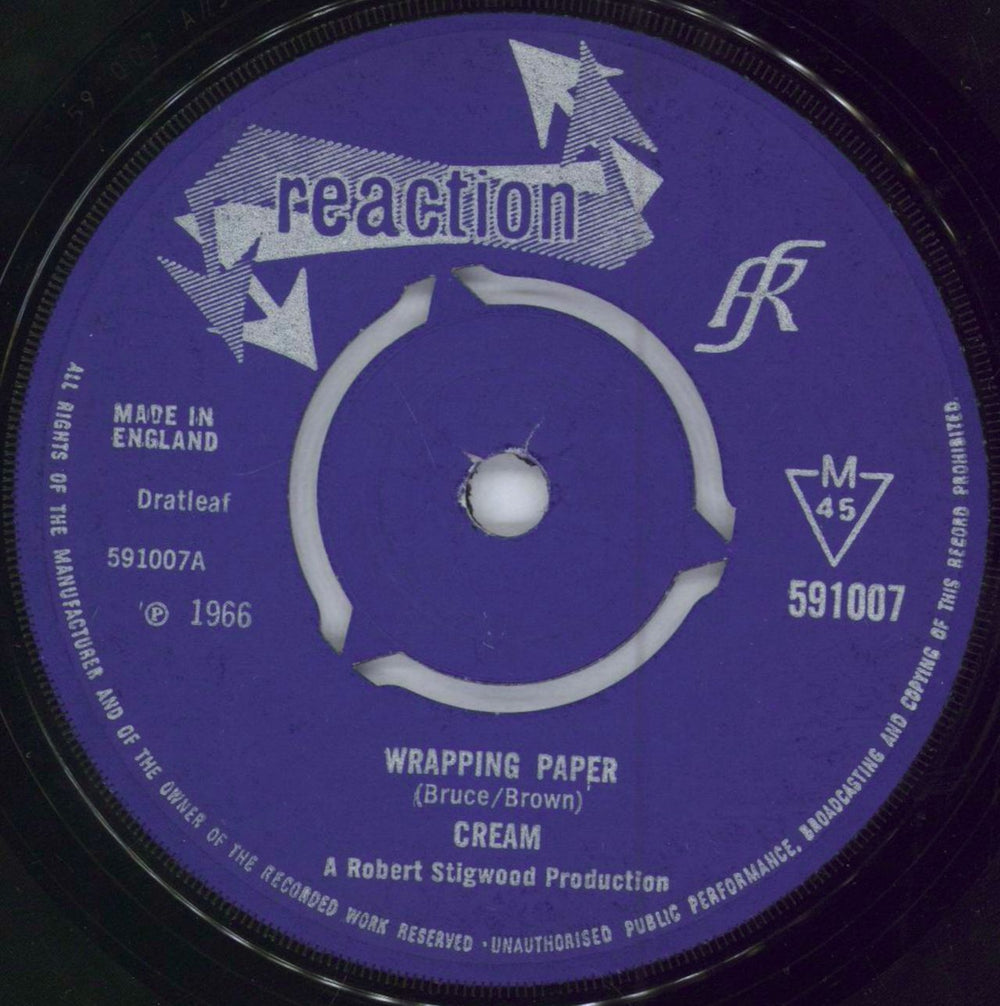 Cream Wrapping Paper - VG+ UK 7" vinyl single (7 inch record / 45) 591007