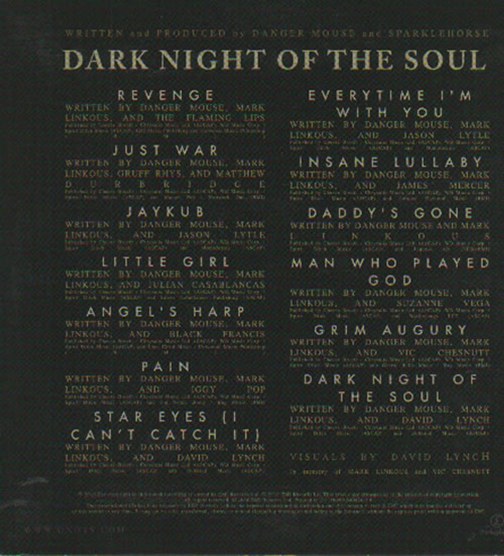 Danger Mouse Dark Night Of The Soul UK Promo CD album (CDLP) D3OCDDA636844