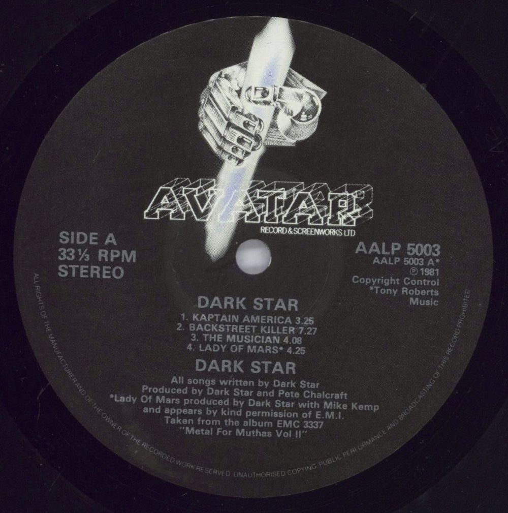 Dark Star (UK NWOBHM) DarkStar - Shrink UK vinyl LP album (LP record) E5RLPDA830012