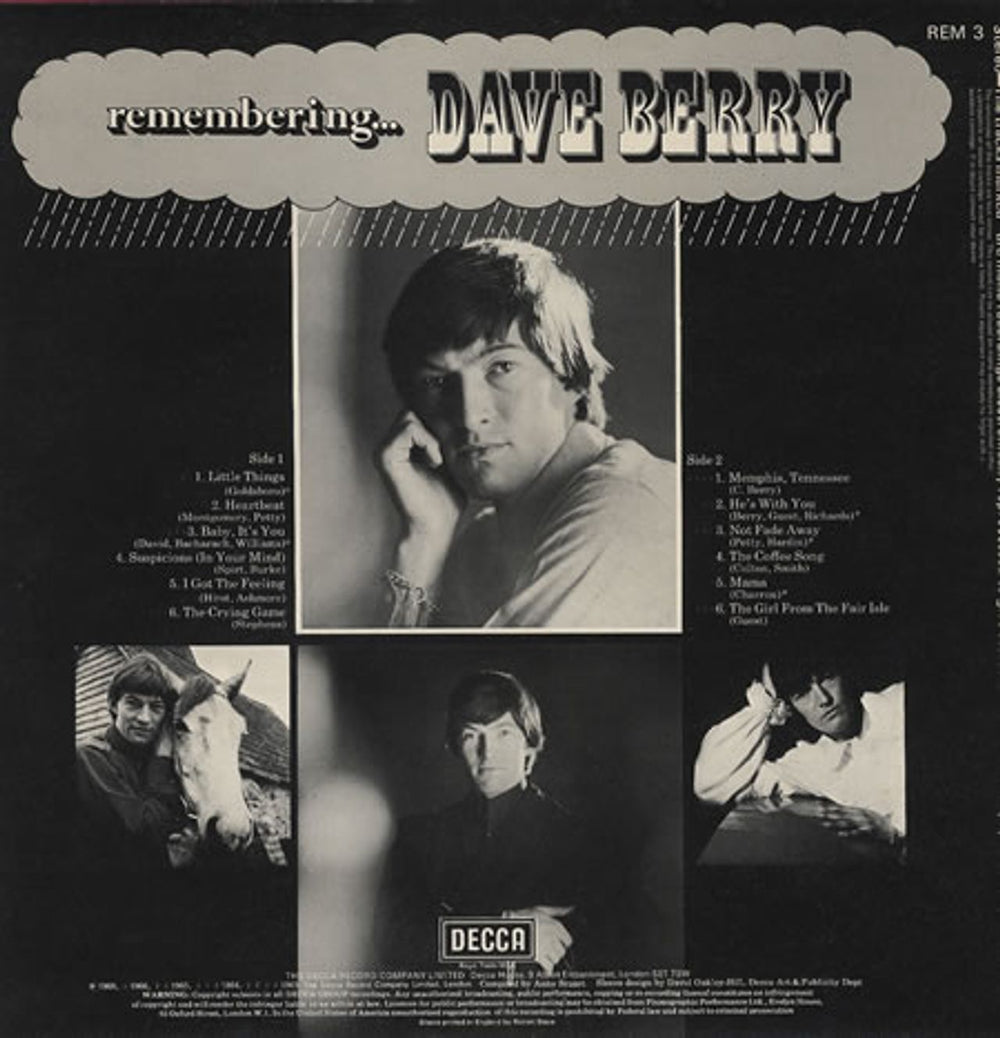 Dave Berry Remembering... Dave Berry UK vinyl LP album (LP record) VEBLPRE235556