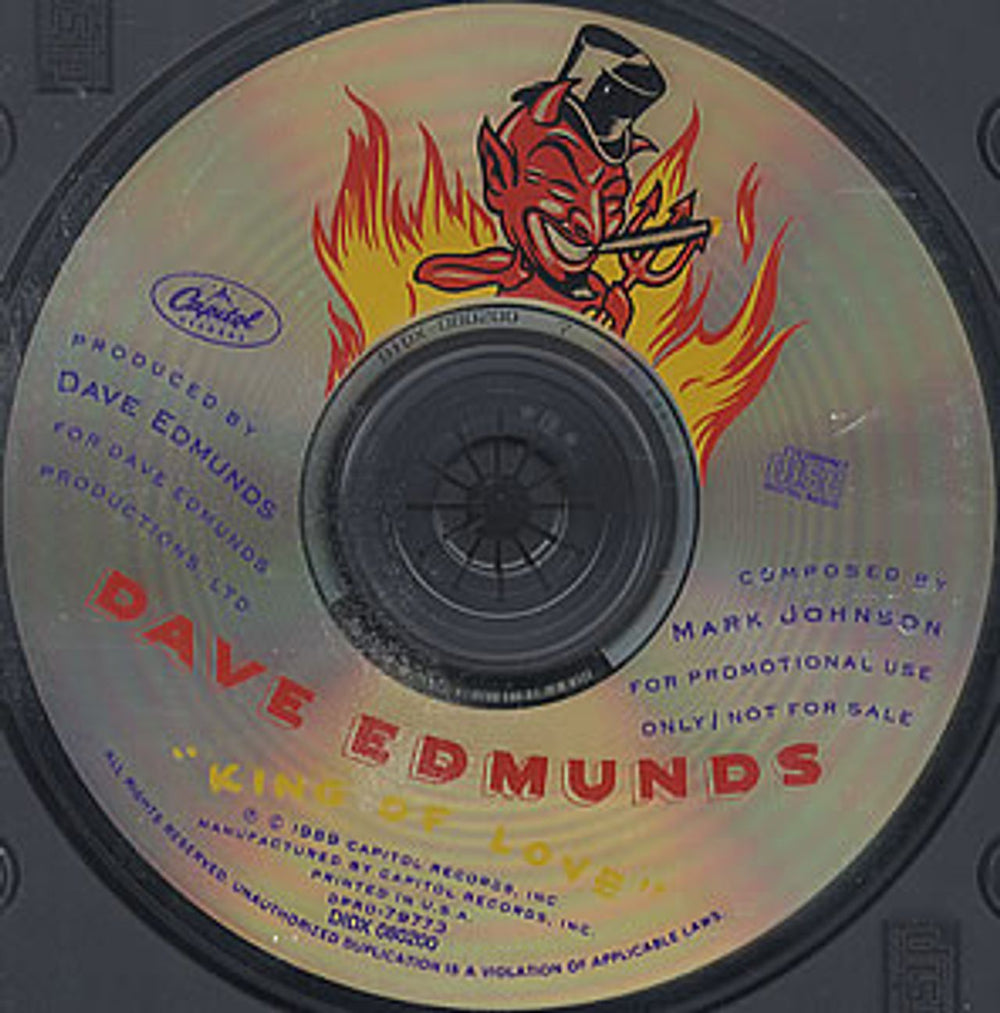 Dave Edmunds King Of Love US Promo CD single (CD5 / 5") DPRO-79773