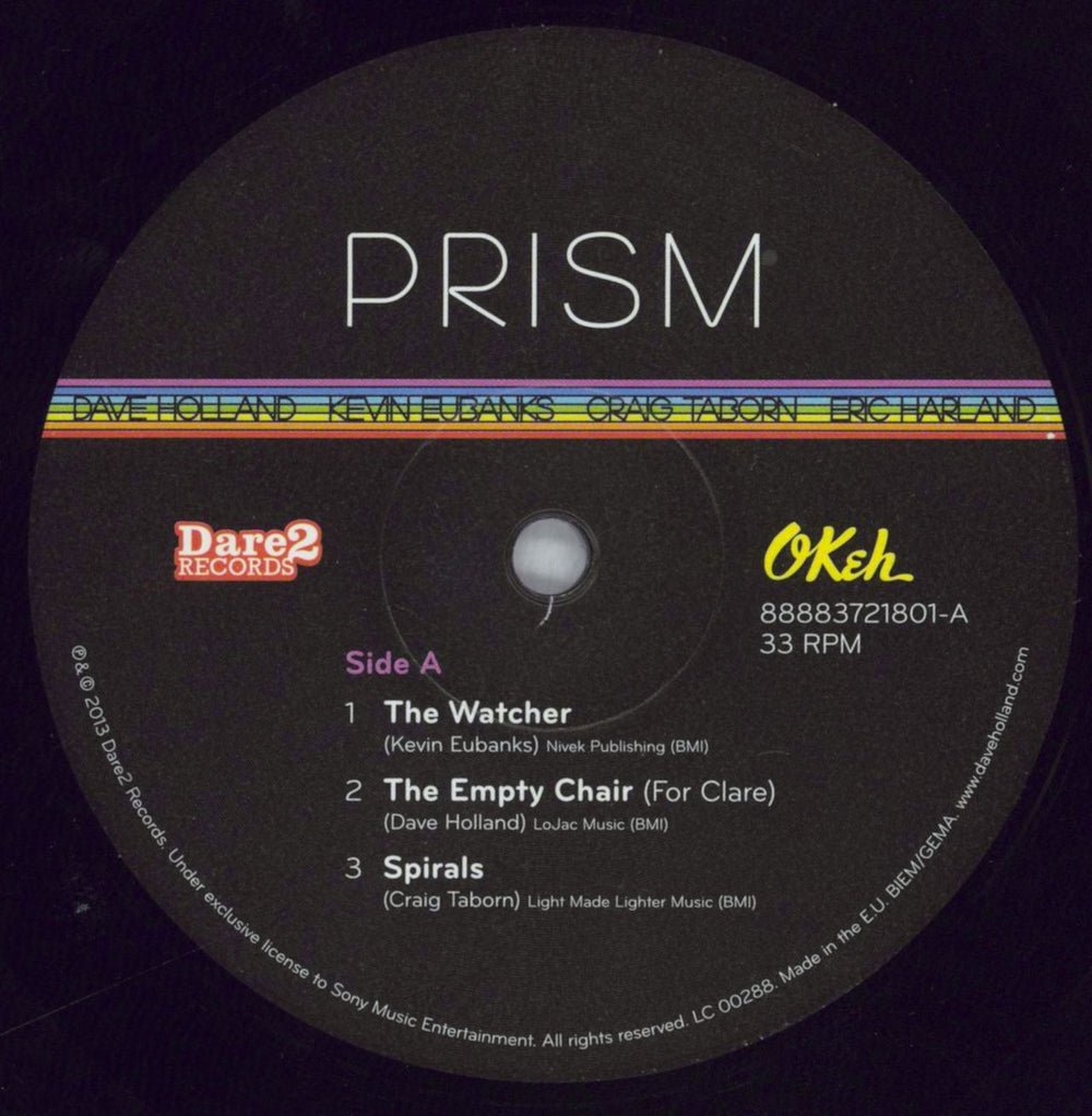 Dave Holland Prism - 180g UK 2-LP vinyl record set (Double LP Album) E562LPR826572