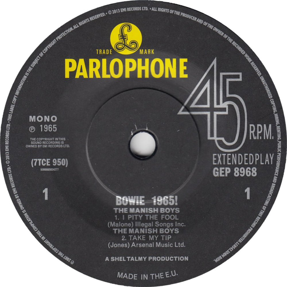 David Bowie Bowie 1965! UK 7" vinyl single (7 inch record / 45) 5099995824277