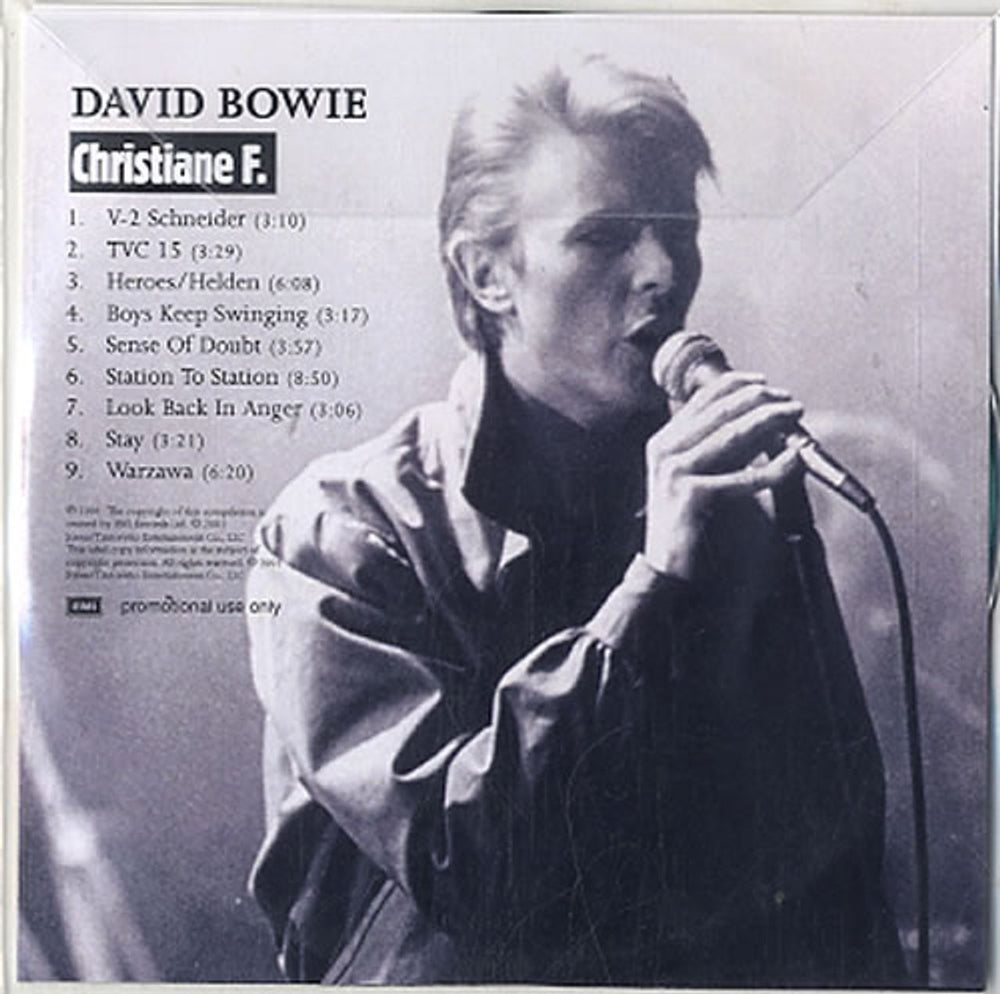 David Bowie Christiane F UK Promo CD-R acetate BOWCRCH190913