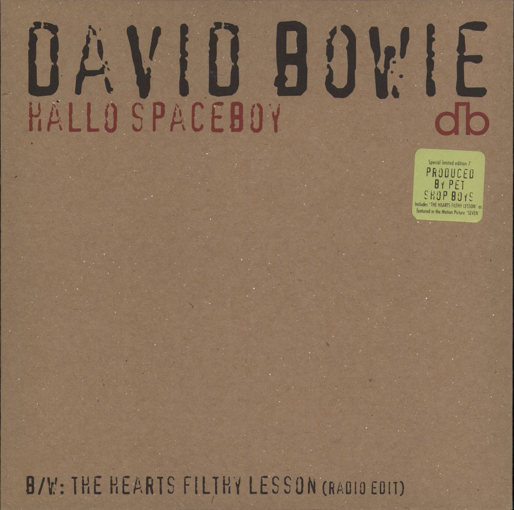 David Bowie Hallo Spaceboy - Pink Vinyl - EX UK 7" vinyl single (7 inch record / 45) 743213538471