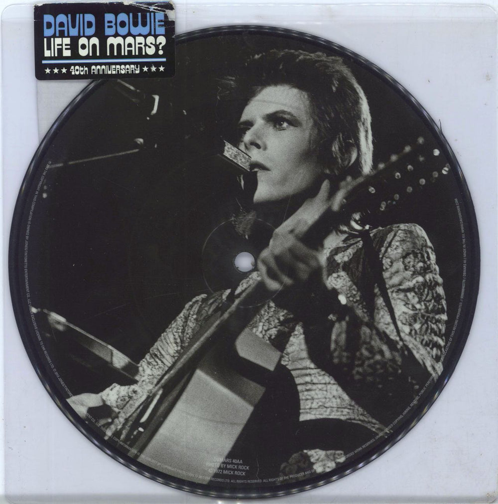 David Bowie Life On Mars? UK 7" vinyl picture disc (7 inch picture disc single) DBMARS40