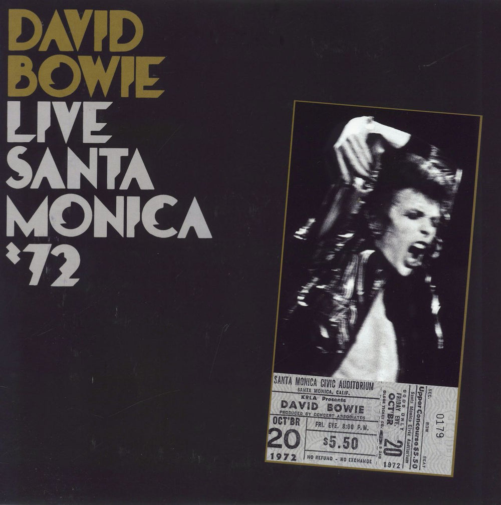 David Bowie Live Santa Monica '72 UK 2-LP vinyl record set (Double LP Album) BOWLIVE201072LP