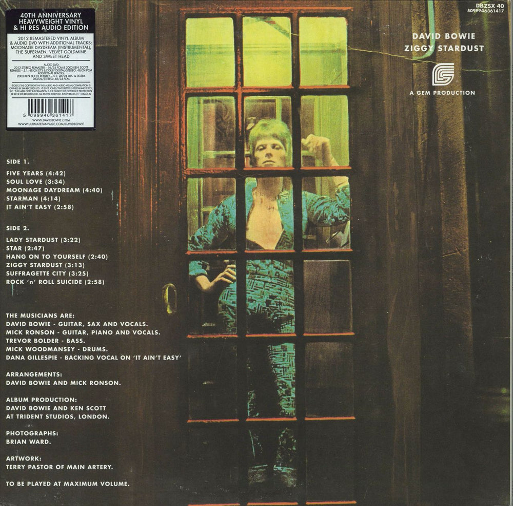 David Bowie The Rise And Fall Of Ziggy Stardust - 180gm Vinyl - Stickered Sleeve UK vinyl LP album (LP record) 5099946361417