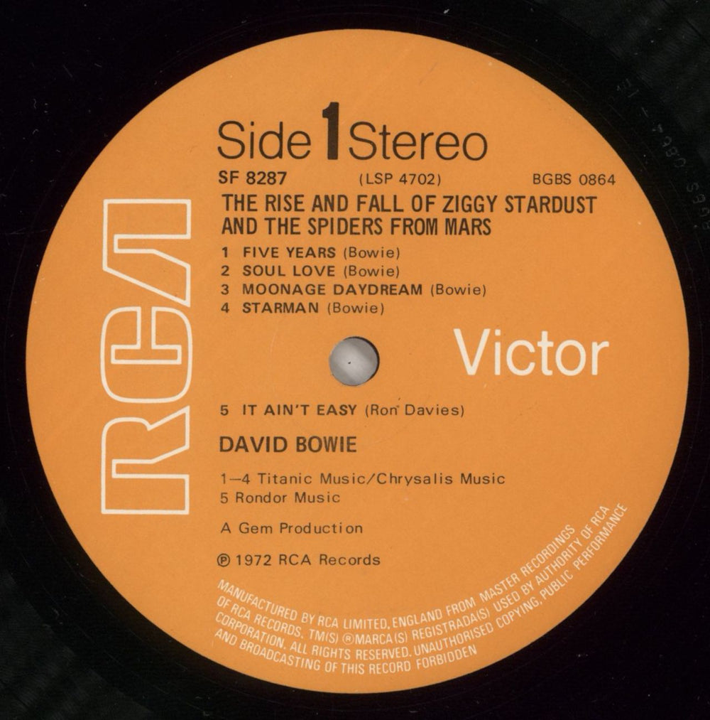 David Bowie The Rise And Fall Of Ziggy Stardust - 1st - 1E - EX UK vinyl LP album (LP record) BOWLPTH751657