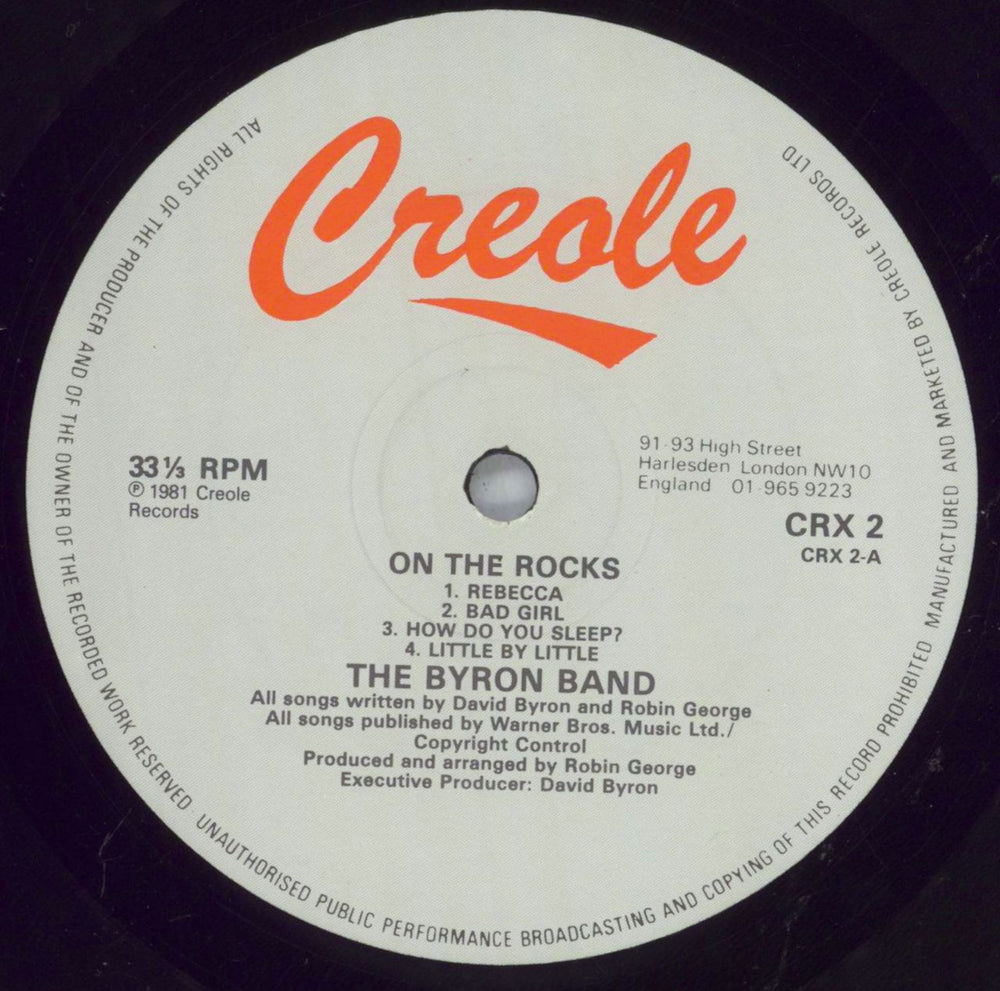 David Byron On The Rocks + Poster UK vinyl LP album (LP record) BY8LPON825569