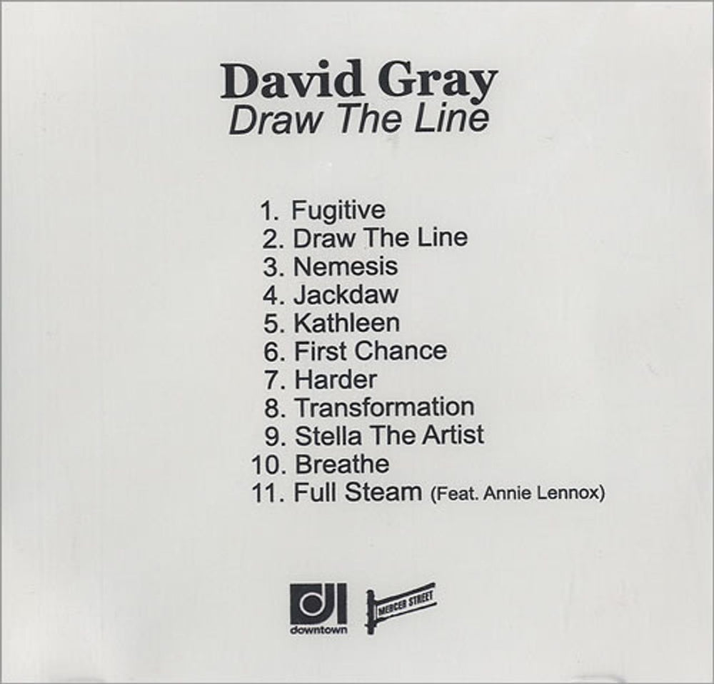 David Gray Draw The Line US Promo CD-R acetate CD-R ACETATE