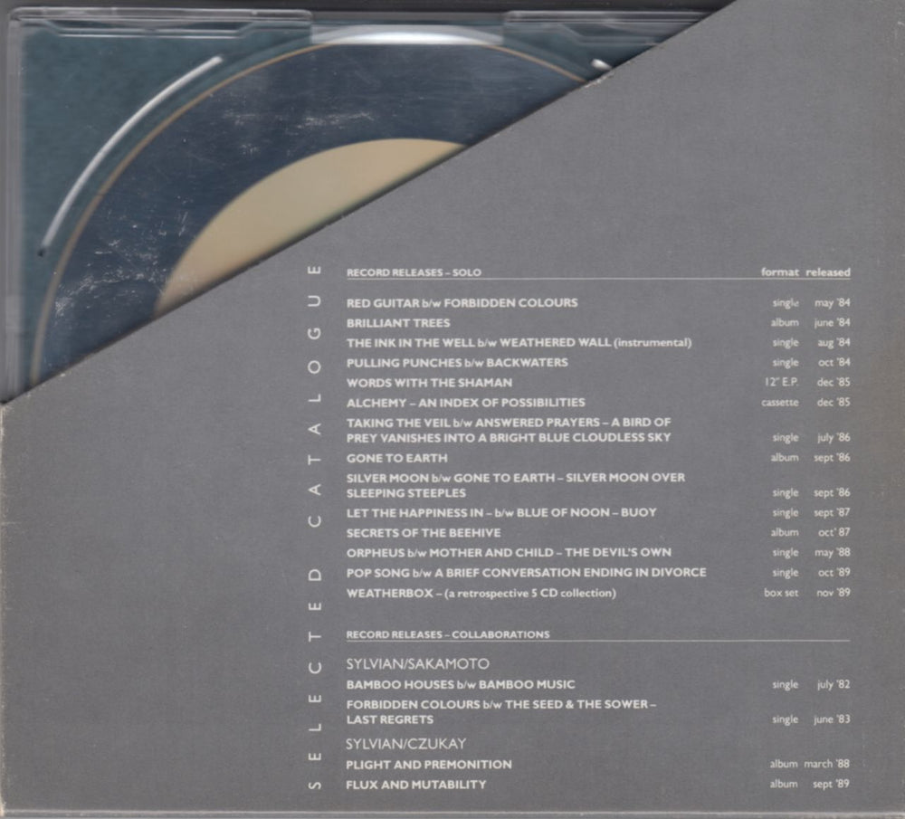 David Sylvian Pop Song - Slide-out Box - EX UK CD single (CD5 / 5")