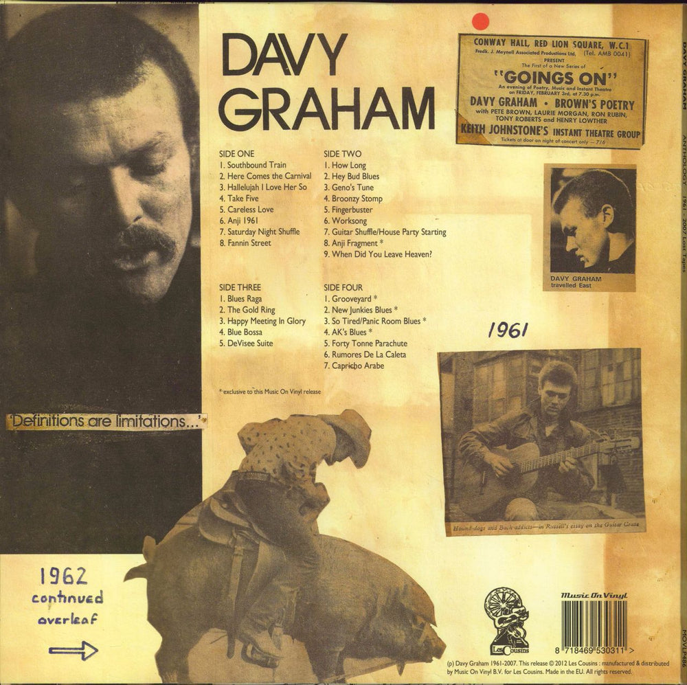 Davy Graham Anthology: 1961-2007 Lost Tapes - 180gram Vinyl UK 2-LP vinyl record set (Double LP Album) 8718469530311