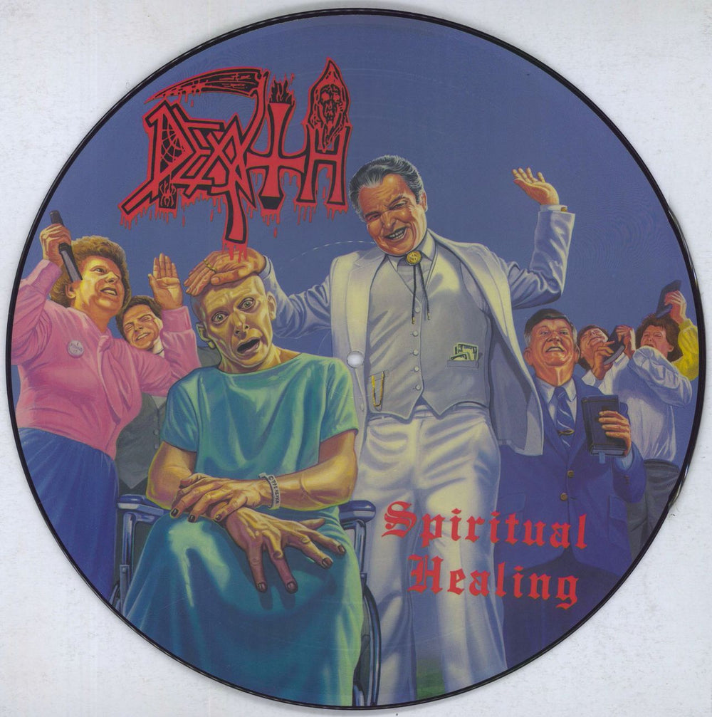 Death Spiritual Healing UK picture disc LP (vinyl picture disc album) FLAG38P