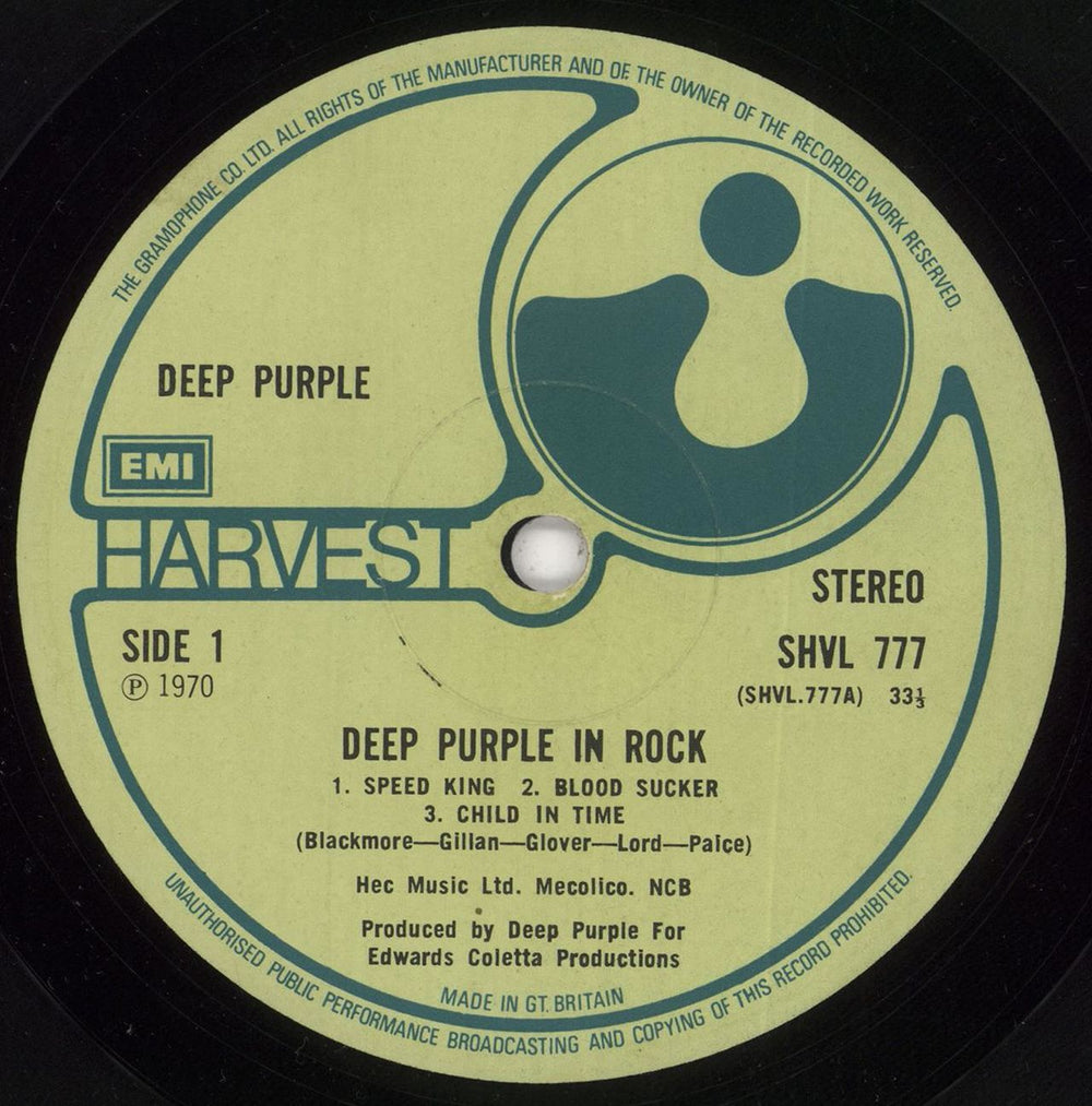 Deep Purple In Rock - 2nd UK vinyl LP album (LP record) DEELPIN729059