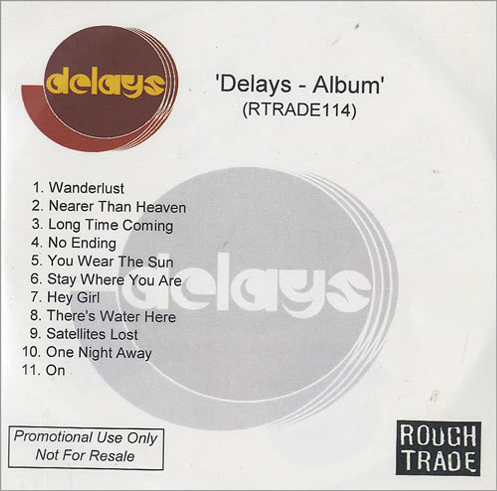 Delays Album (Faded Seaside Glamour) UK Promo CD-R acetate CD-R ACETATE