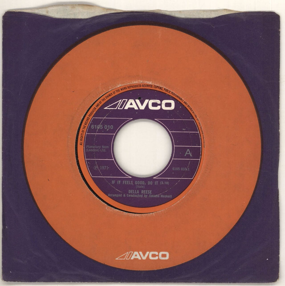 Della Reese If It Feels Good, Do It - Wide UK 7" vinyl single (7 inch record / 45) 6105010