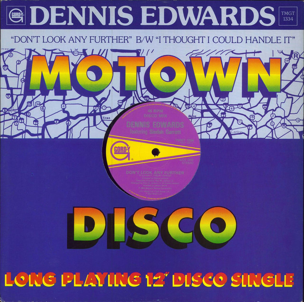 Dennis Edwards Don't Look Any Further UK 12" vinyl single (12 inch record / Maxi-single) TMGT1334