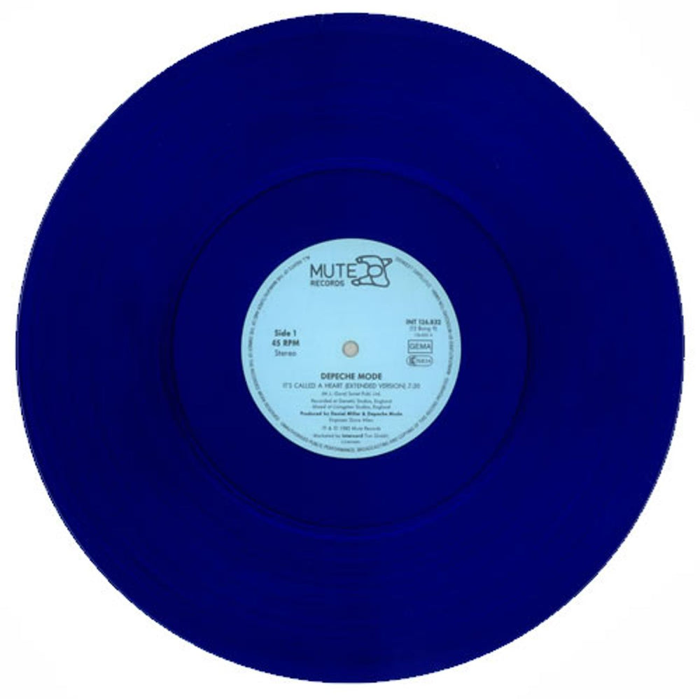 Depeche Mode It's Called A Heart - Blue Vinyl - Stickered P/S German 12" vinyl single (12 inch record / Maxi-single) DEP12IT16475