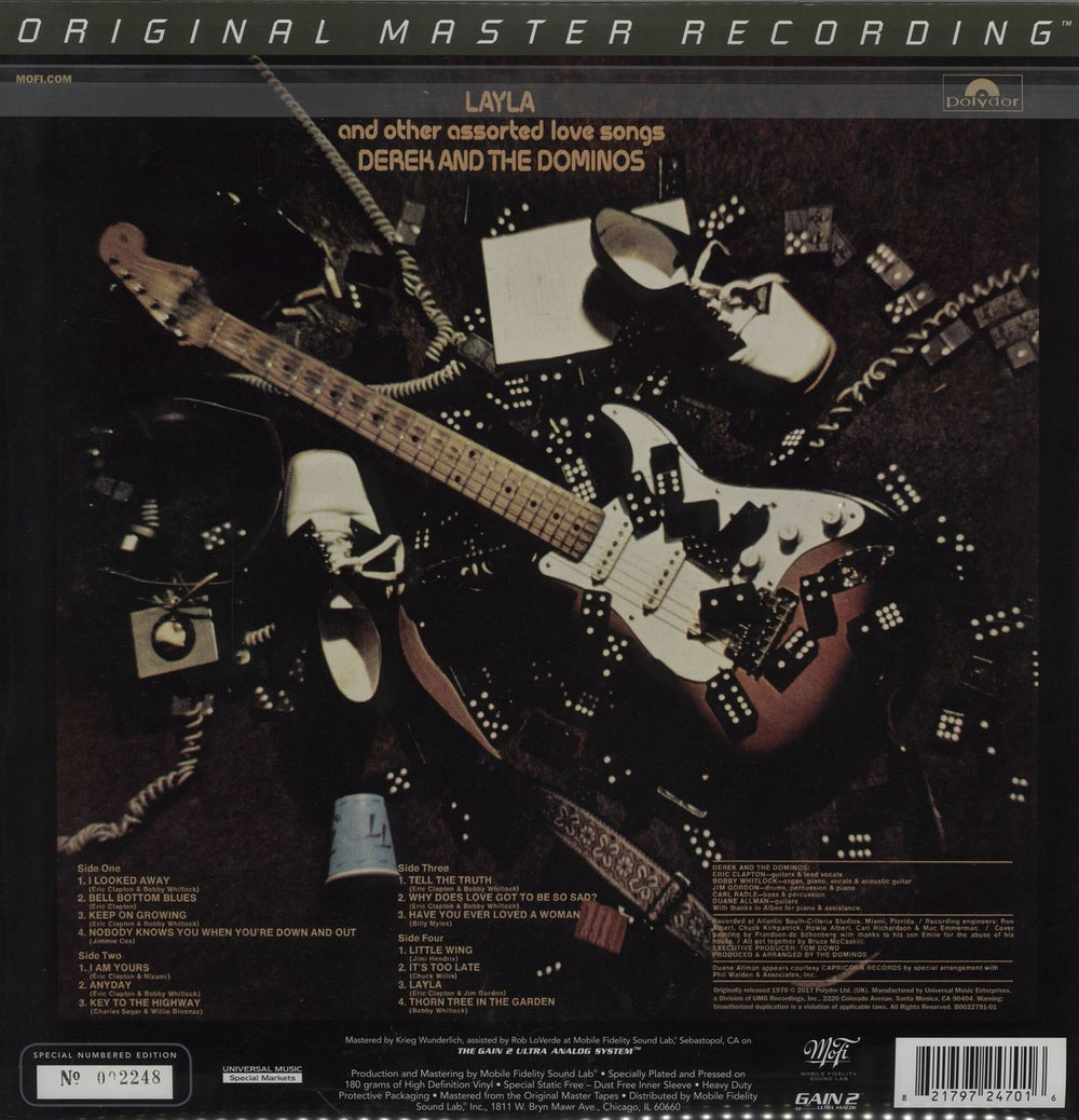 Derek And The Dominos Layla And Other Assorted Love Songs - 180 Gram - Sealed US 2-LP vinyl record set (Double LP Album) 821797247016