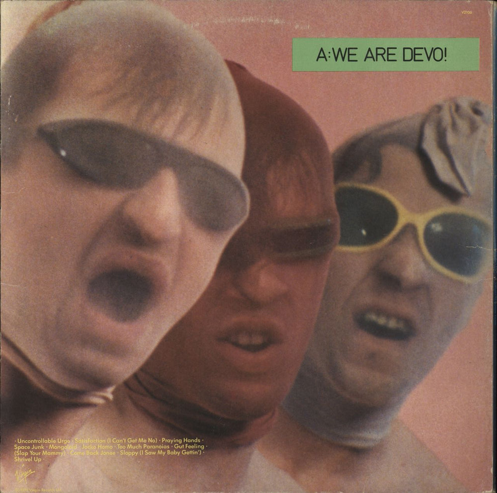 Devo Q: Are We Not Men? A: We Are Devo! - Blue Vinyl - VG UK vinyl LP album (LP record) V2106