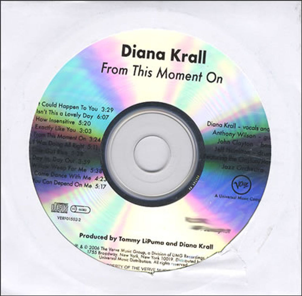 Diana Krall From This Moment On US CD-R acetate CD-R ACETATE