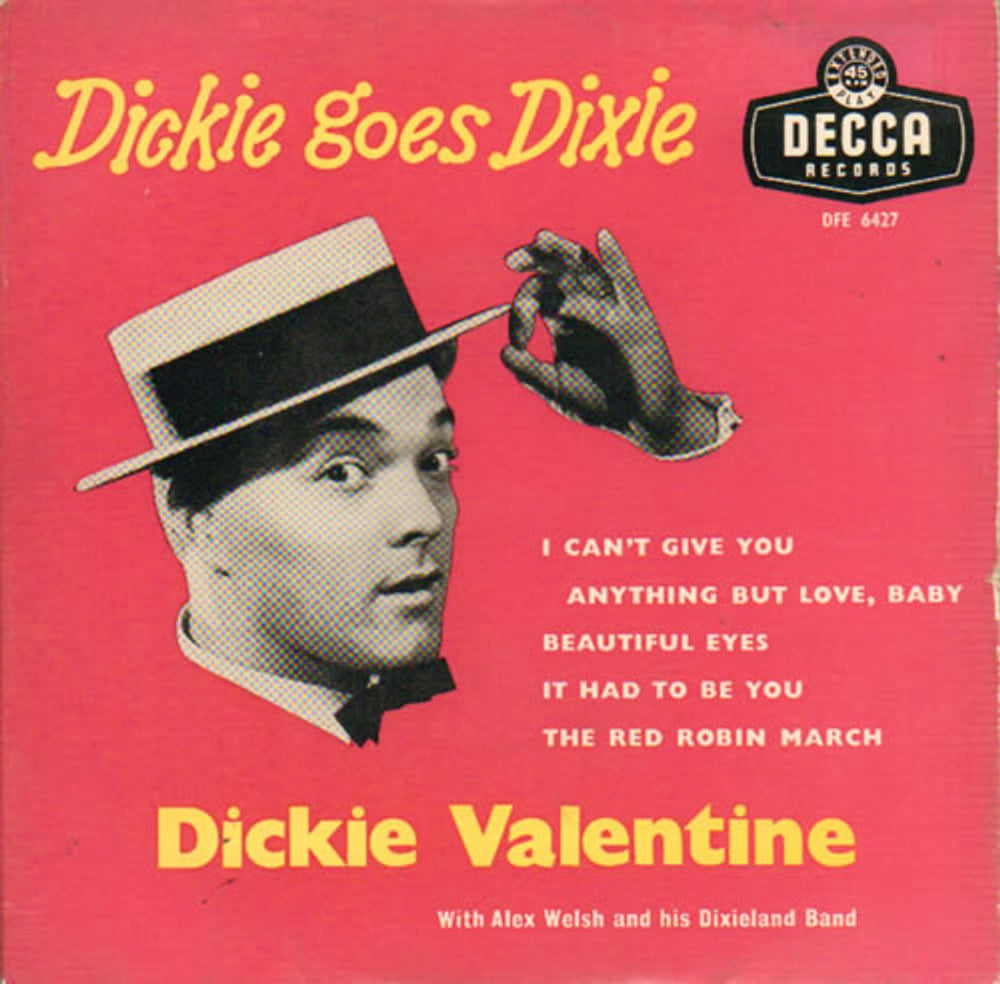 Dickie Valentine Dickie Goes Dixie UK 7" vinyl single (7 inch record / 45) DFE6427