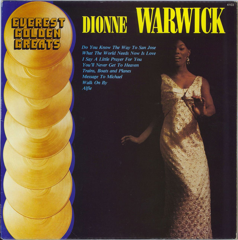 Dionne Warwick Everest Golden Greats US vinyl LP album (LP record) EV-4103