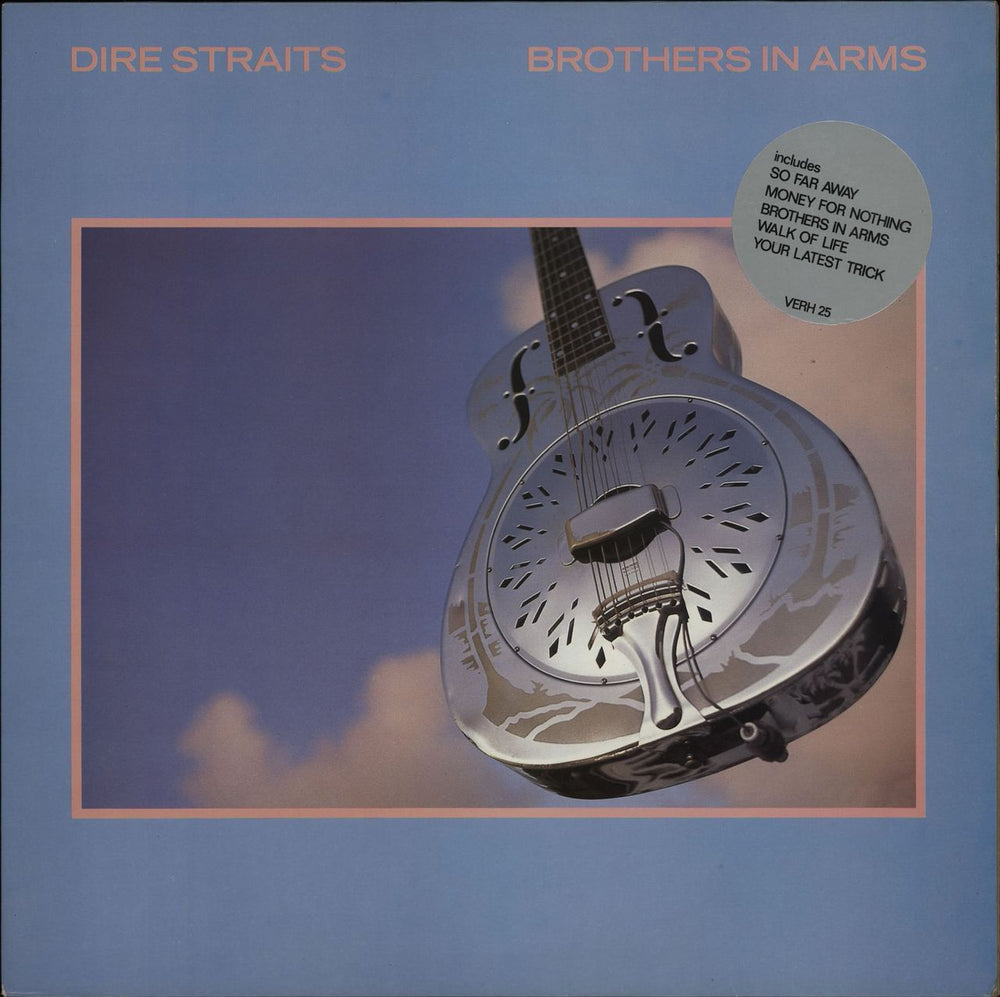 Dire Straits Brothers In Arms - 5 track Hype Sticker UK vinyl LP album (LP record) VERH25