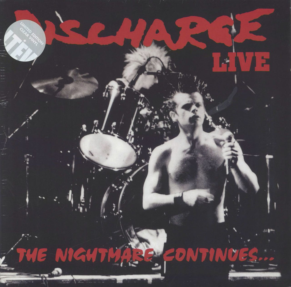 Discharge The Nightmare Continues... Live - Sealed UK vinyl LP album (LP record) LETV459LP