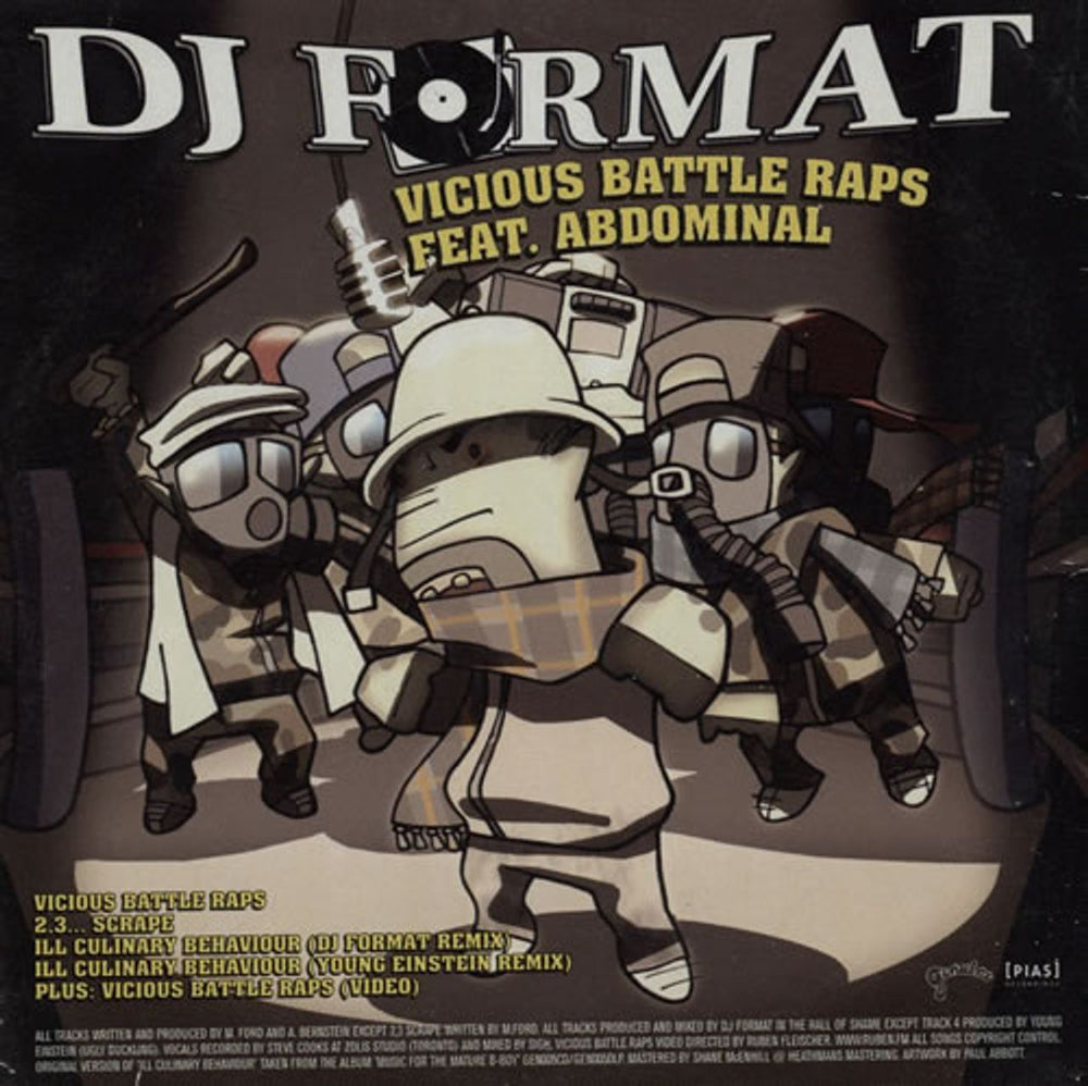 DJ Format Vicious Battle Raps UK Promo CD single (CD5 / 5") GEN020CD