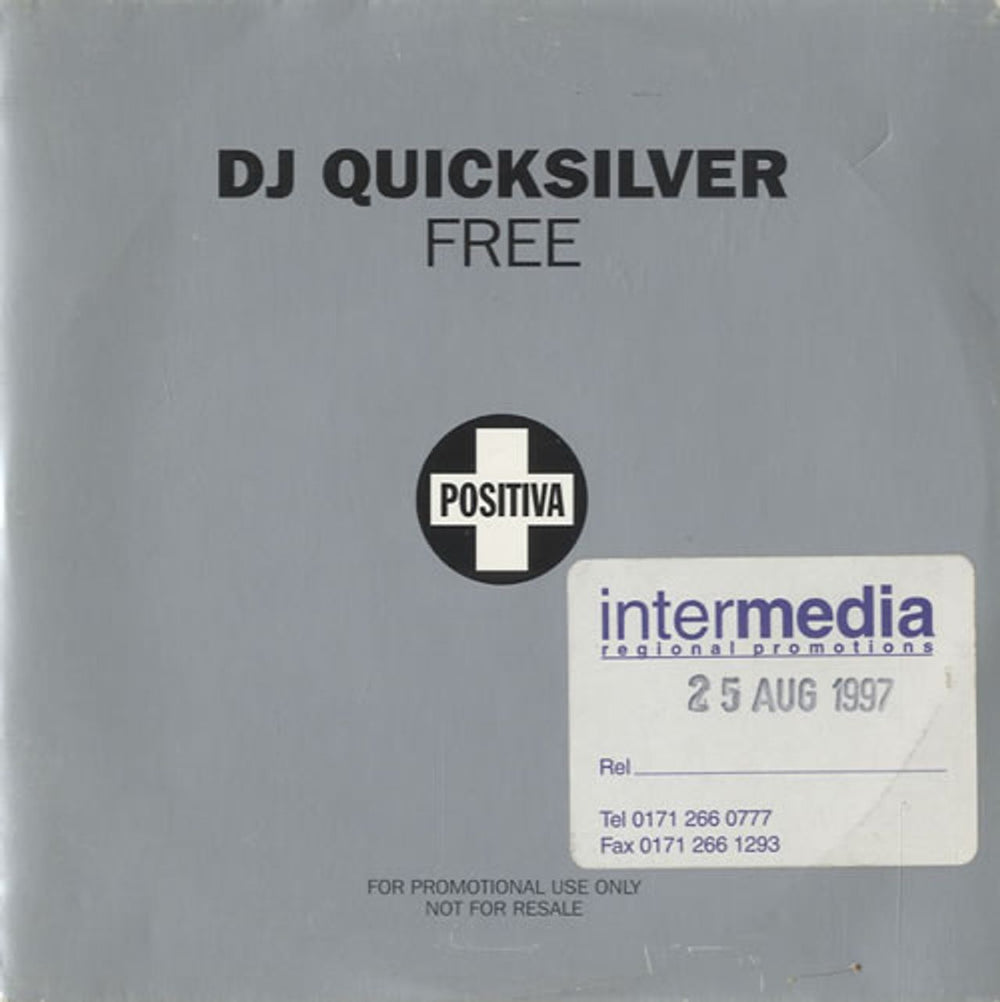 DJ Quicksilver Free UK Promo CD single (CD5 / 5") CDTIVDJ-77