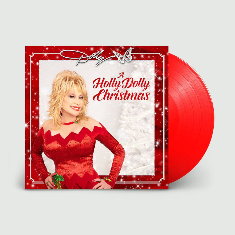 Dolly Parton A Holly Dolly Christmas - Opaque Red Vinyl - Sealed UK vinyl LP album (LP record) PARLPAH757499