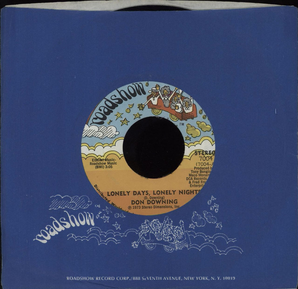 Don Downing Lonely Days, Lonely Nights US 7" vinyl single (7 inch record / 45) 7004