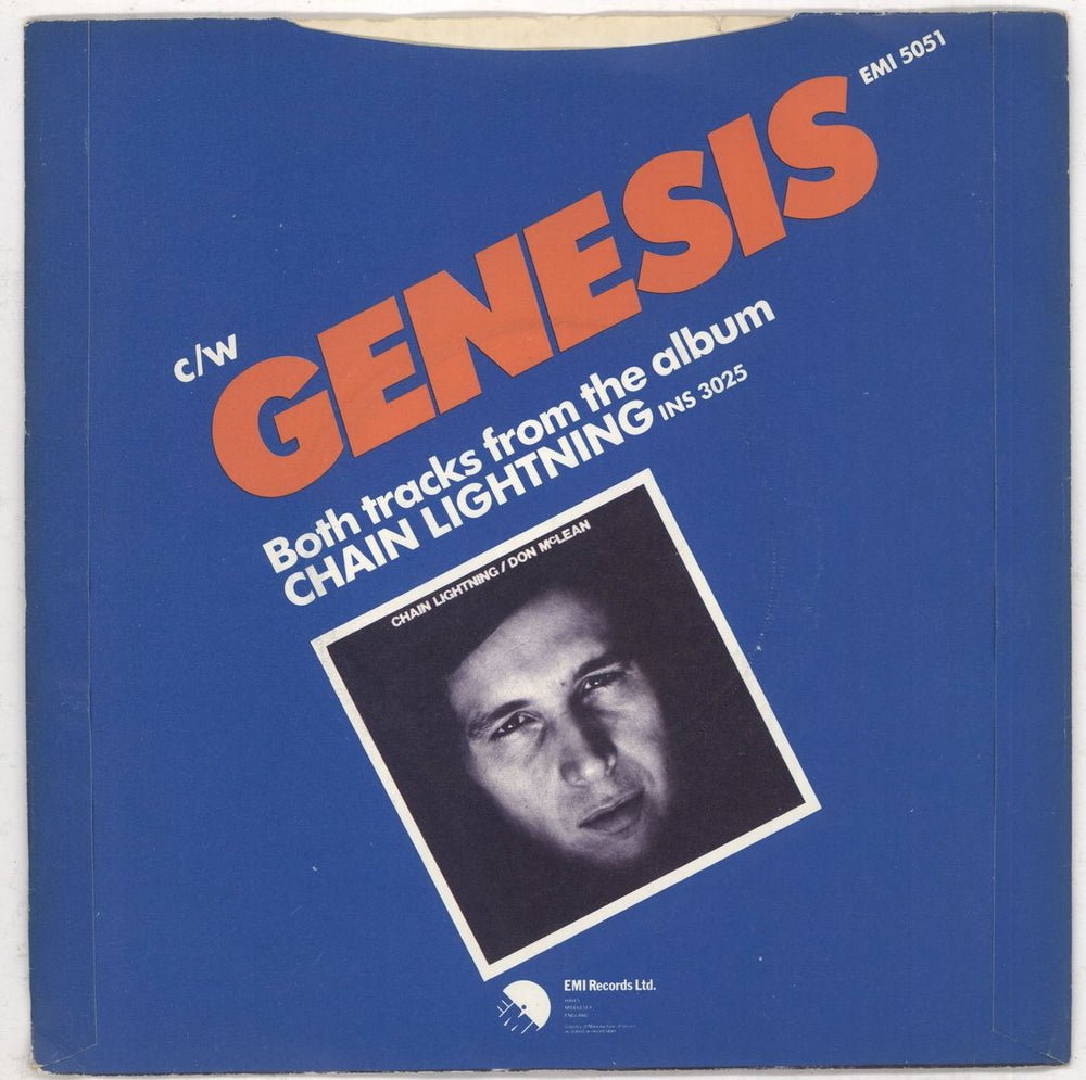 Don McLean Crying - P/s UK 7" vinyl single (7 inch record / 45) DNM07CR738342