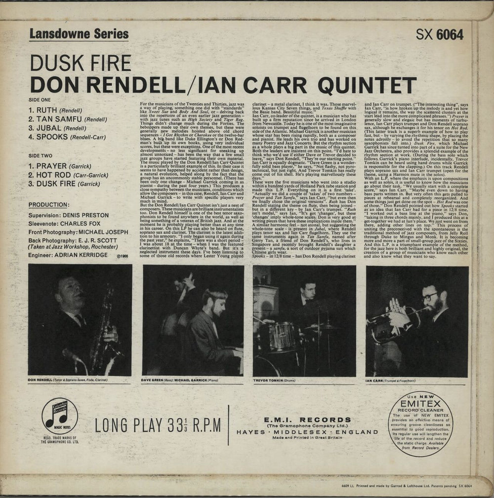 Don Rendell & Ian Carr Dusk Fire - 1st UK vinyl LP album (LP record) DLKLPDU648135