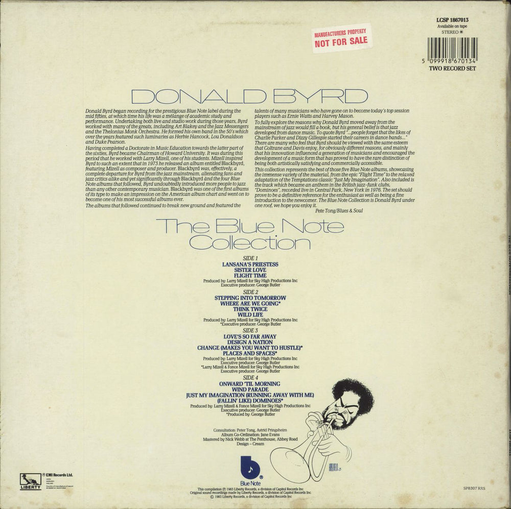 Donald Byrd The Blue Note Collection UK 2-LP vinyl record set (Double LP Album)