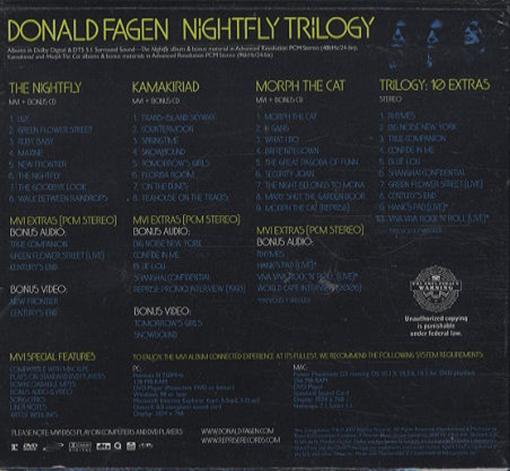 Donald Fagen Nightfly Trilogy US CD Album Box Set DLFDXNI443455