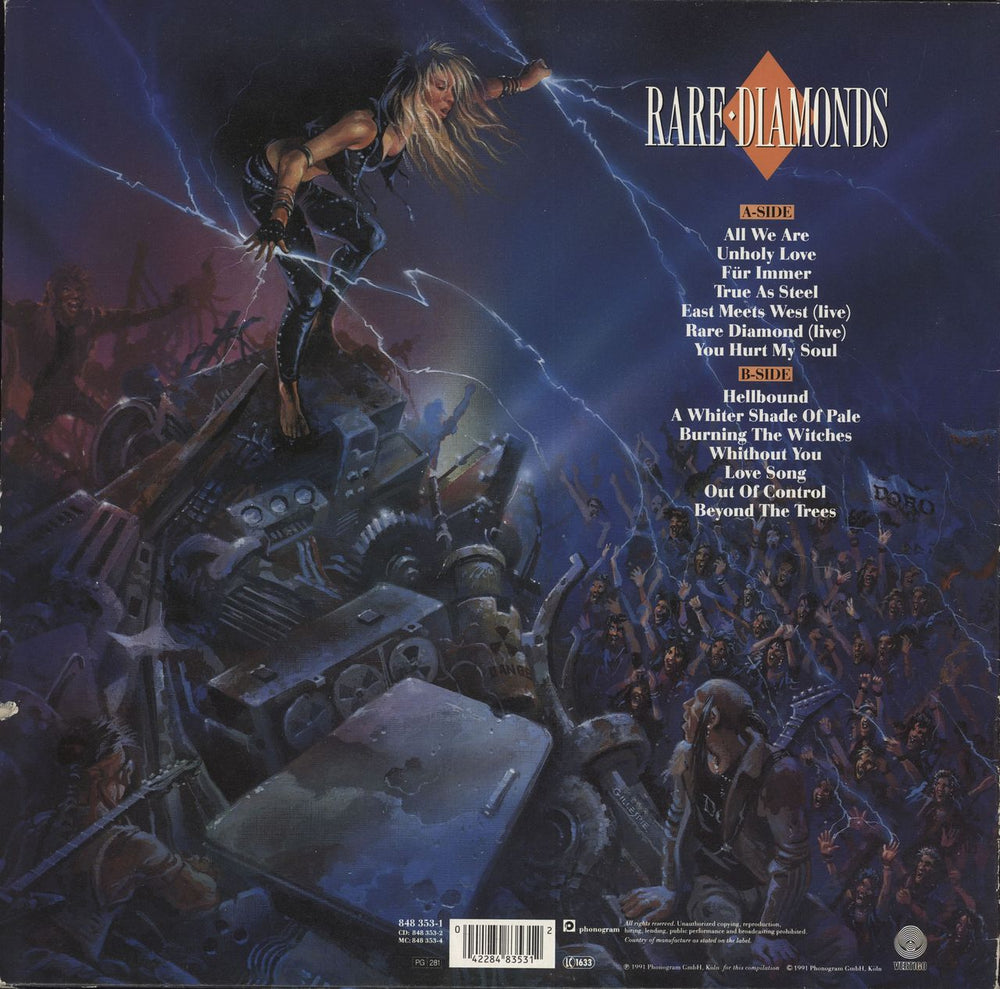 Doro Rare Diamonds Dutch vinyl LP album (LP record) 042284835312