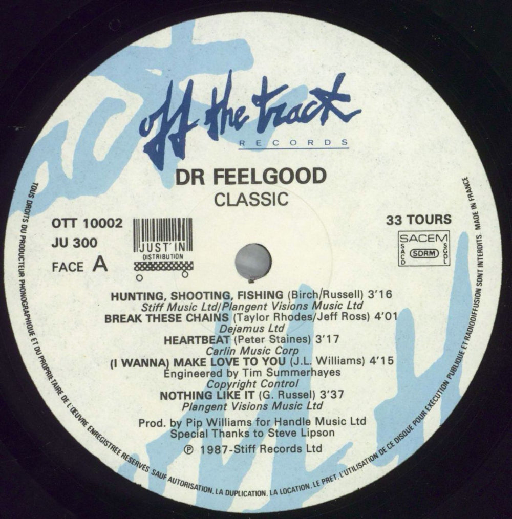 Dr Feelgood Classic French vinyl LP album (LP record) DRFLPCL824648