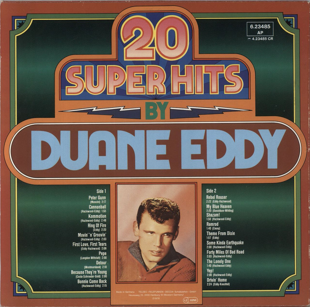 Duane Eddy 20 Super Hits By Duane Eddy German vinyl LP album (LP record)