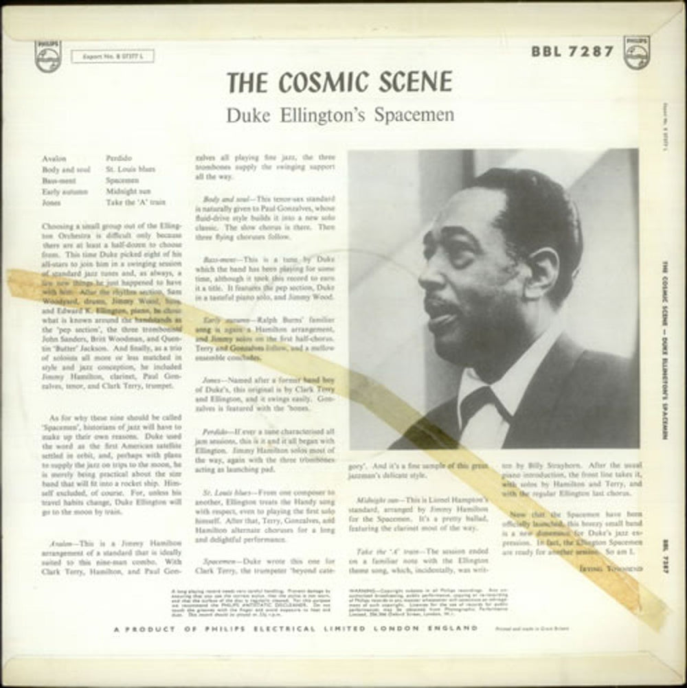 Duke Ellington The Cosmic Scene UK vinyl LP album (LP record) DA3LPTH542807