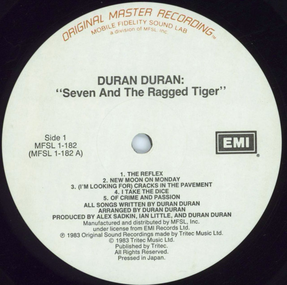 Duran Duran Seven And The Ragged Tiger - EX US vinyl LP album (LP record) DDNLPSE809343