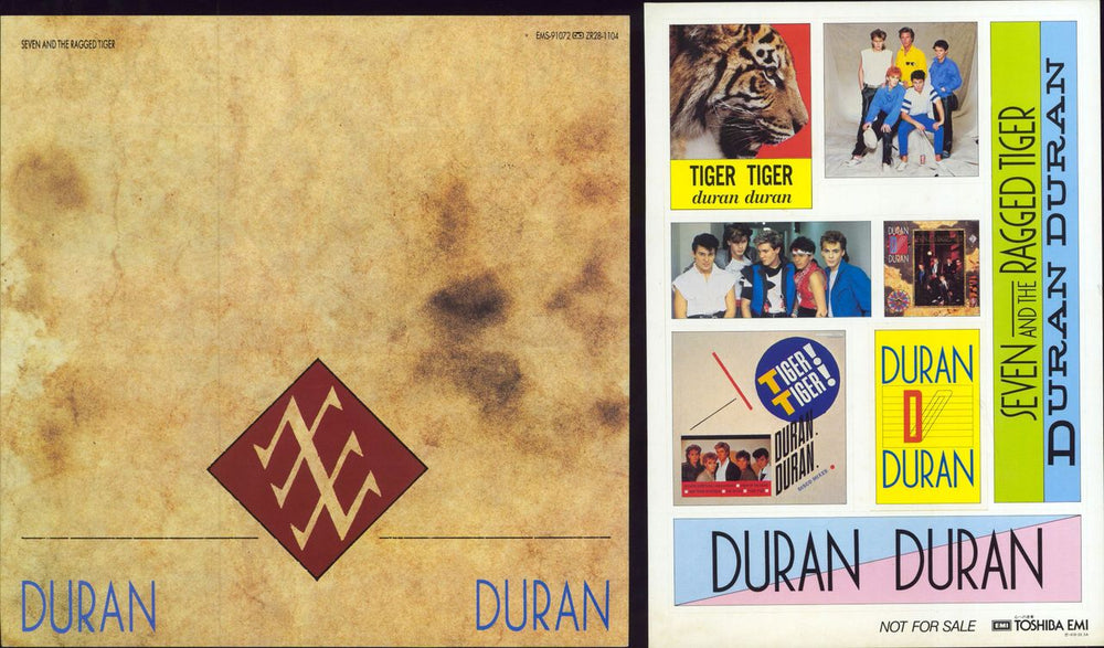 Duran Duran Seven And The Ragged Tiger + Calendar Booklet & Stickers Japanese vinyl LP album (LP record) 1983