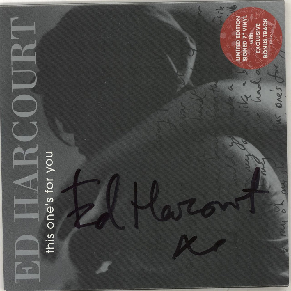 Ed Harcourt This One's For You - Autographed UK 7" vinyl single (7 inch record / 45) 8613707