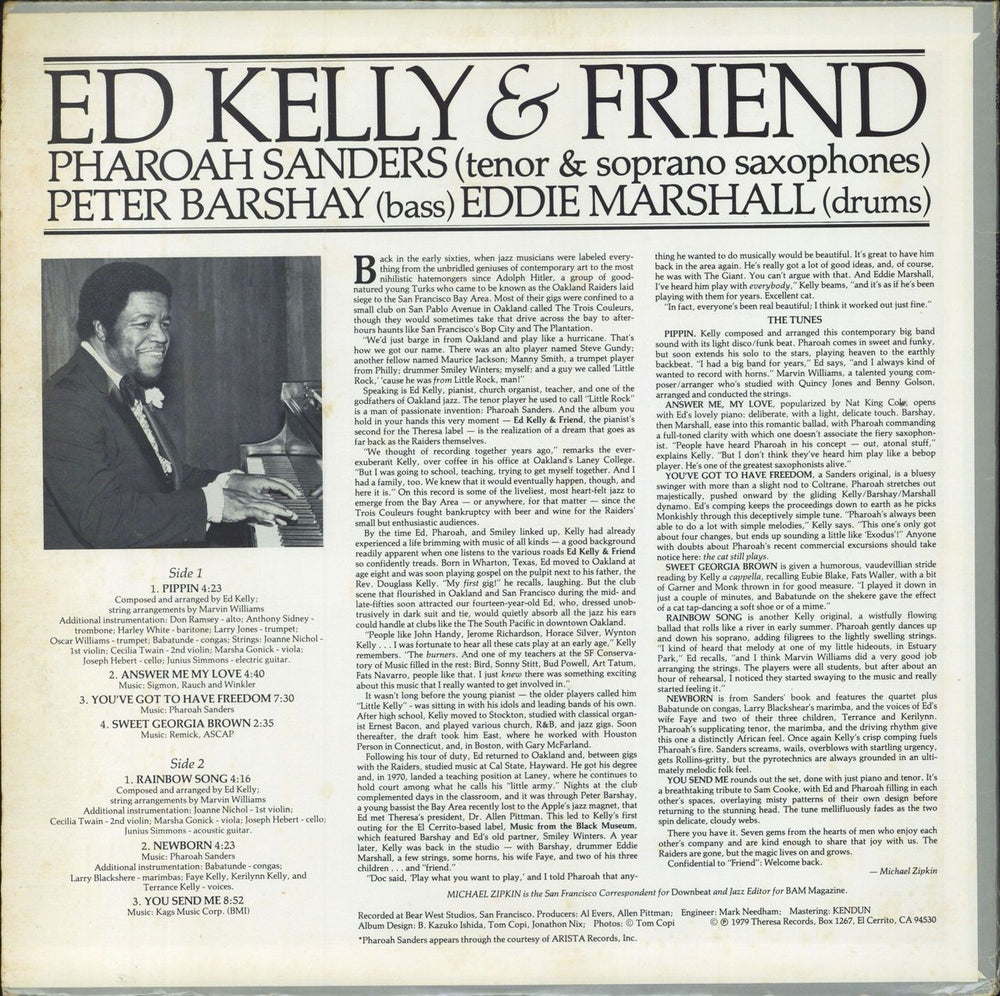 Ed Kelly Ed Kelly & Friend US vinyl LP album (LP record)