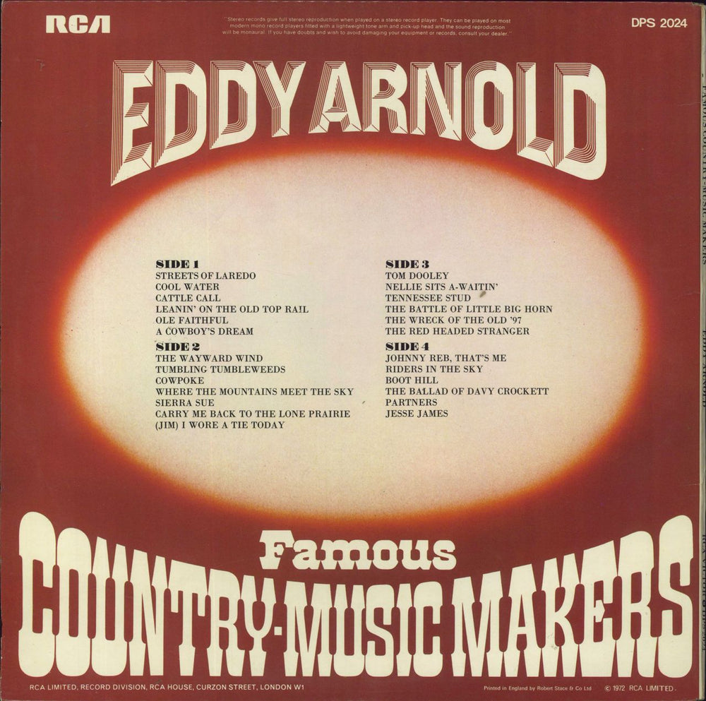 Eddy Arnold Famous Country Music Makers UK 2-LP vinyl record set (Double LP Album)