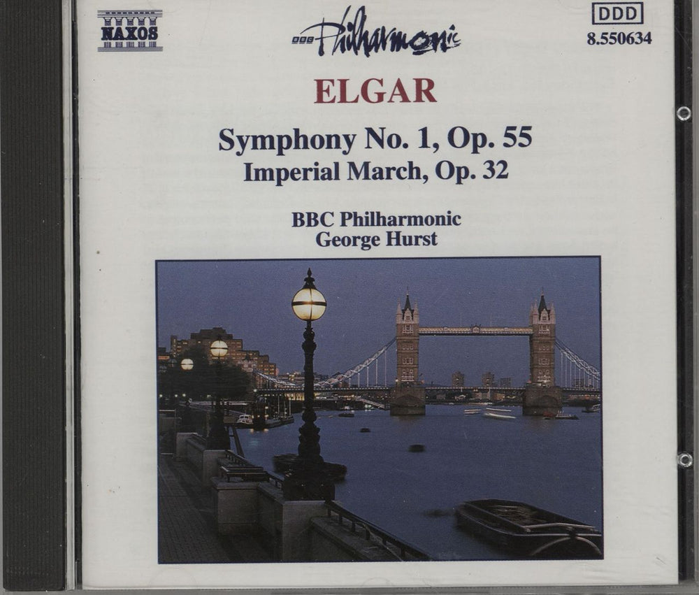 Edward Elgar Symphony No.1 / Imperial March German CD album (CDLP) 8.550634