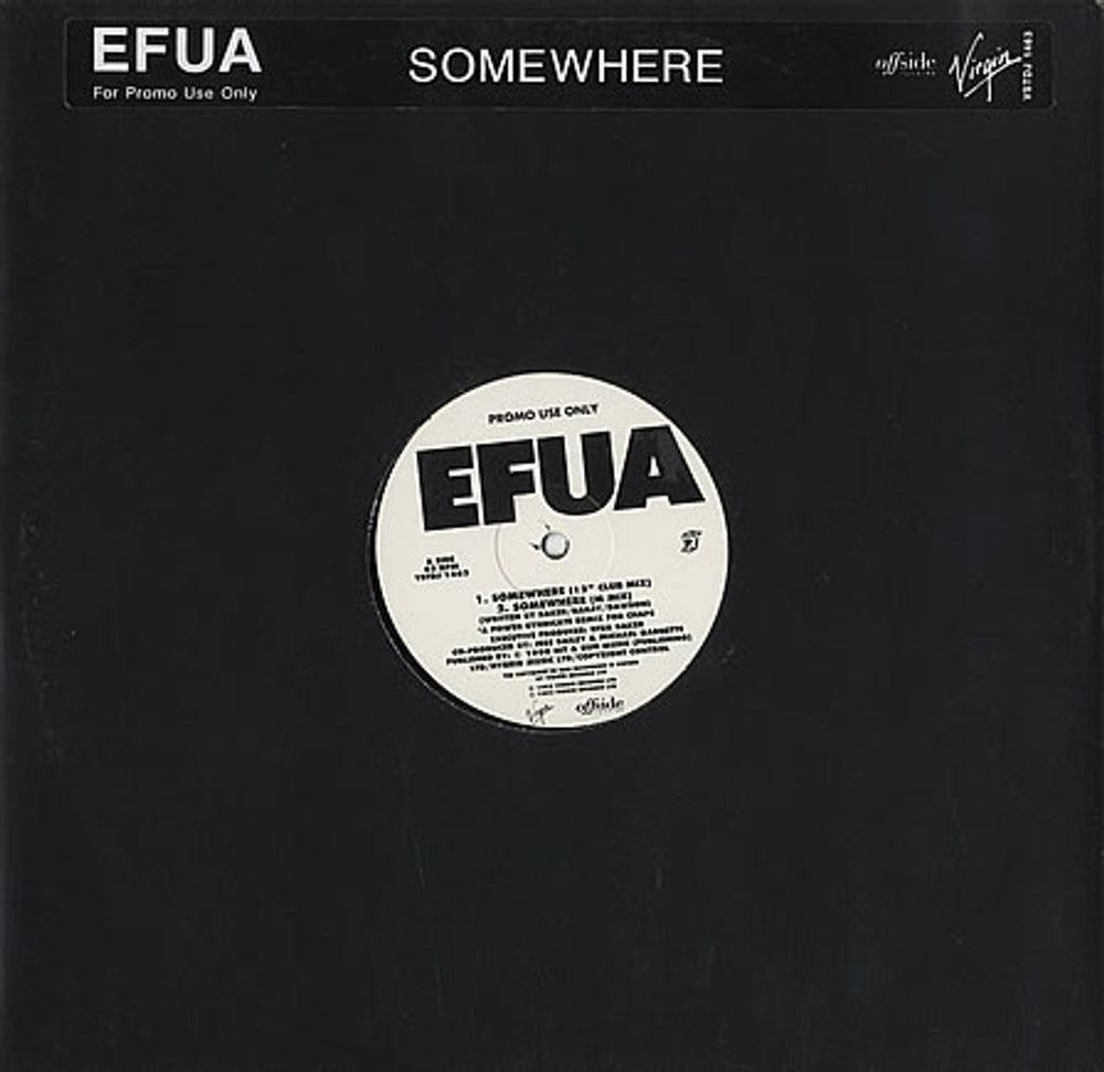 Efua Somewhere UK Promo 12" vinyl single (12 inch record / Maxi-single) VSTDJ1463