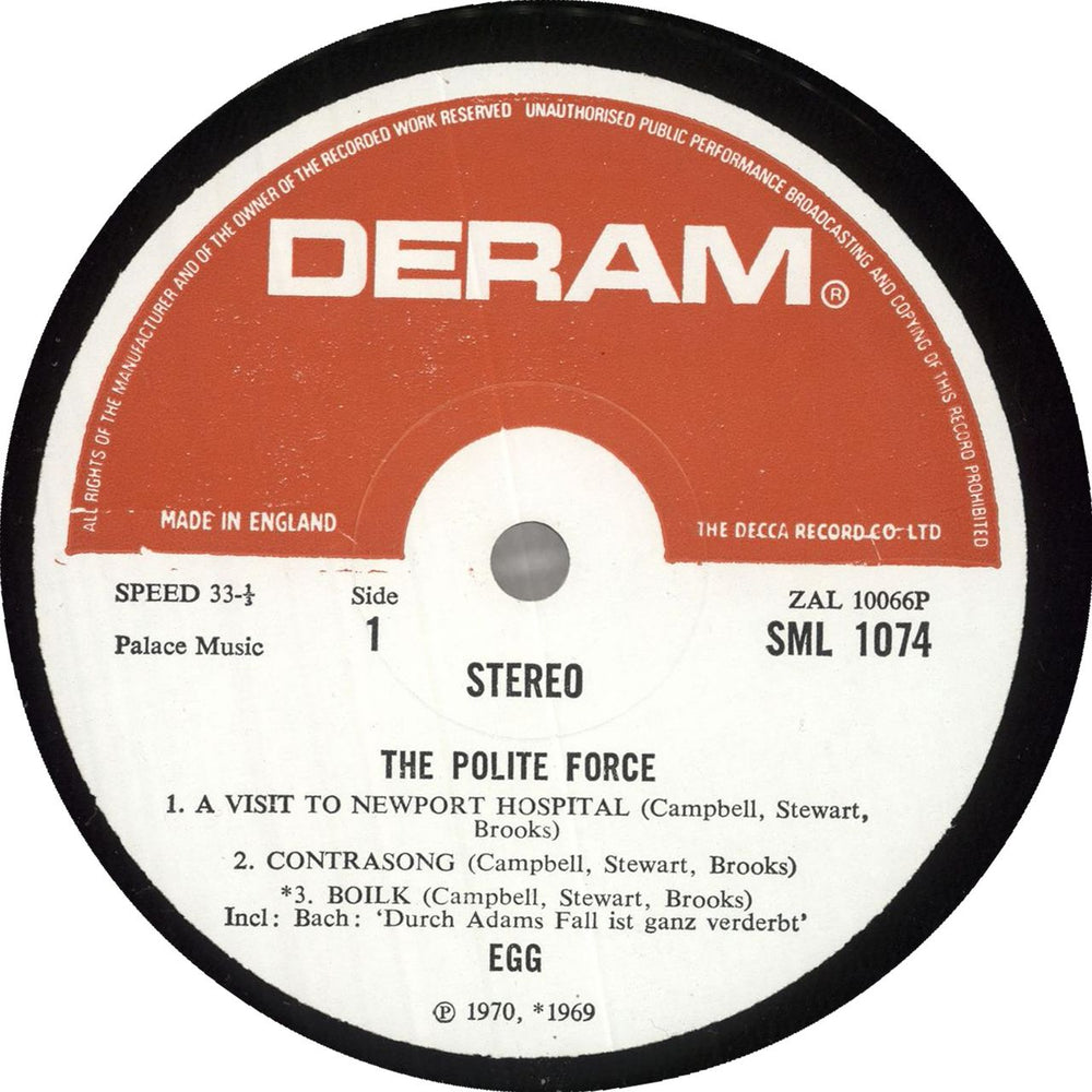 Egg The Polite Force UK vinyl LP album (LP record)